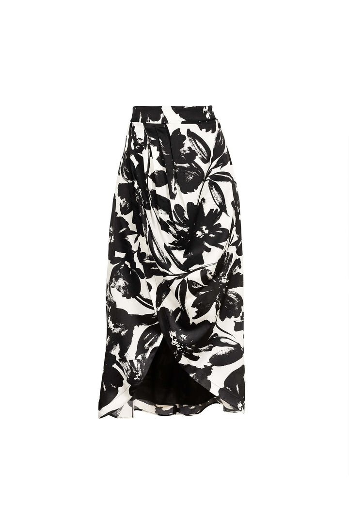 Falda midi cruzada floral