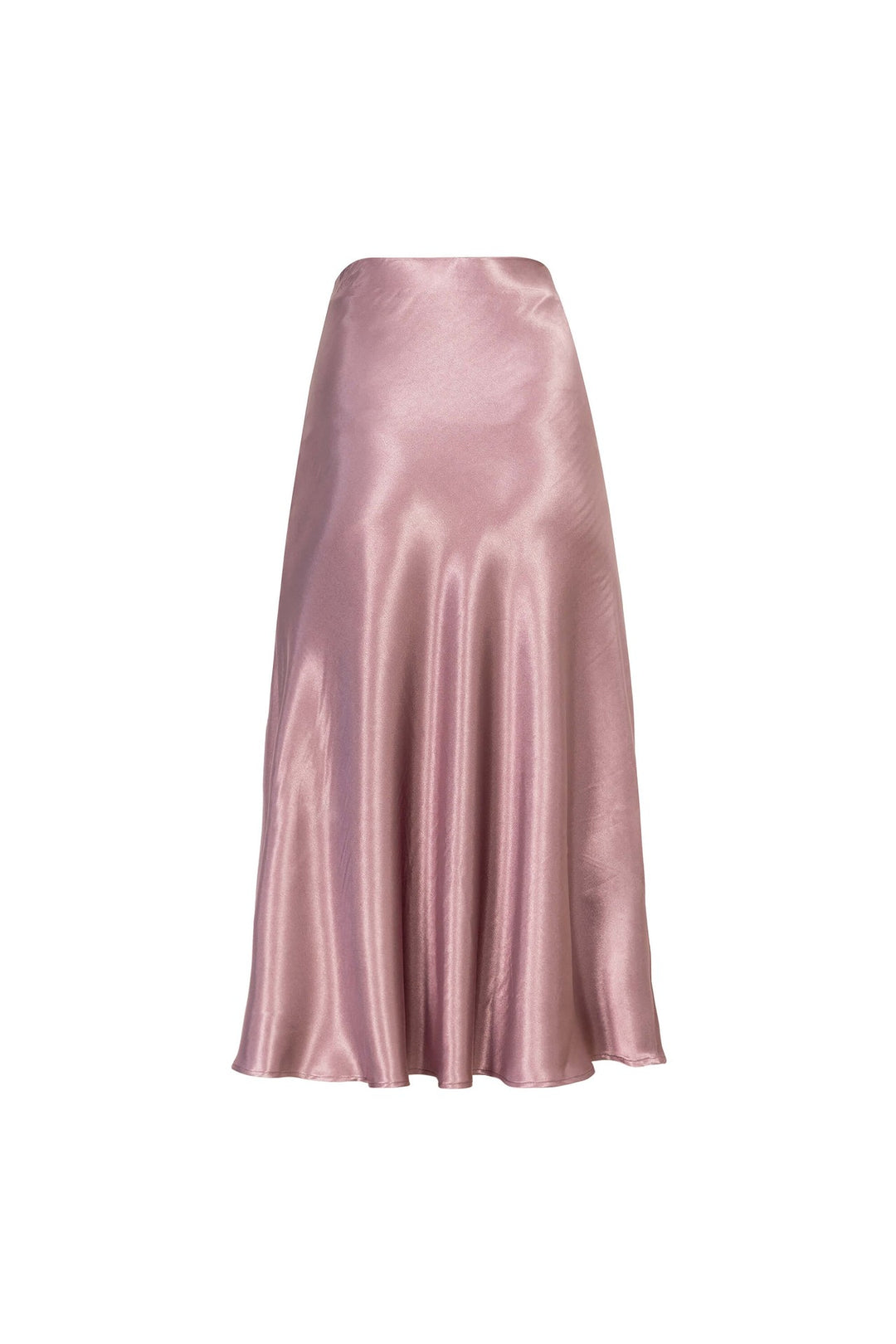 Falda satinada midi elegante