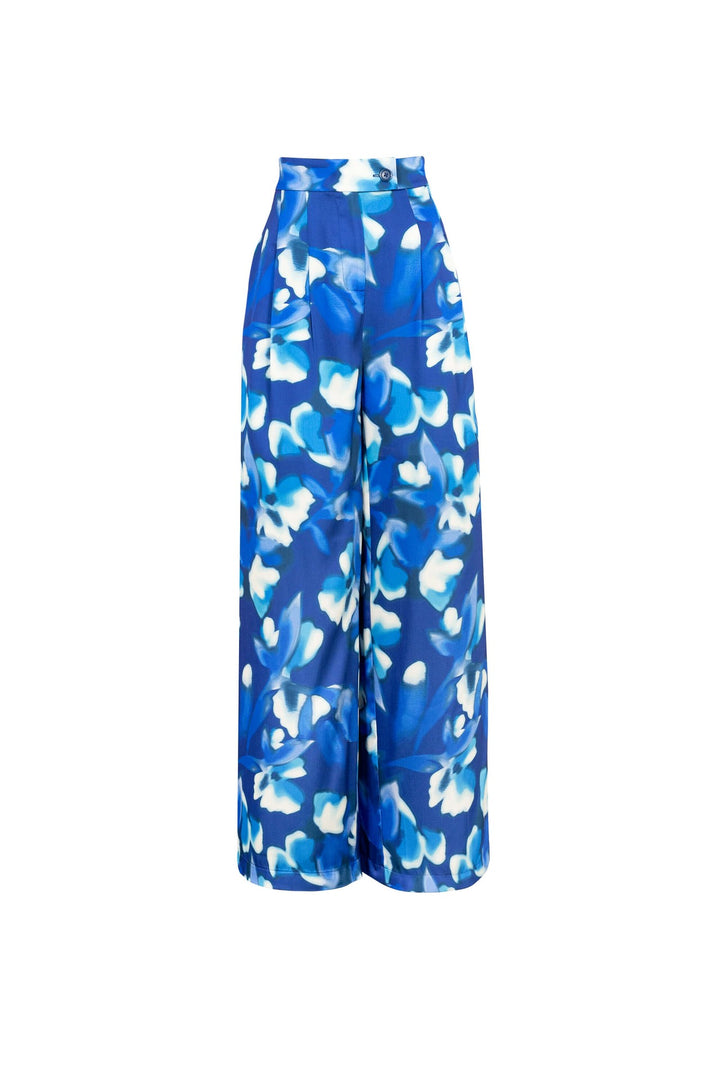 Pantalón estampado pierna ancha