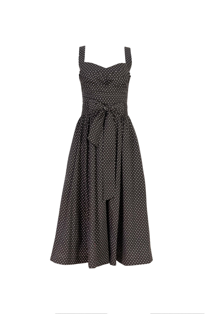 Vestido de lunares con lazo