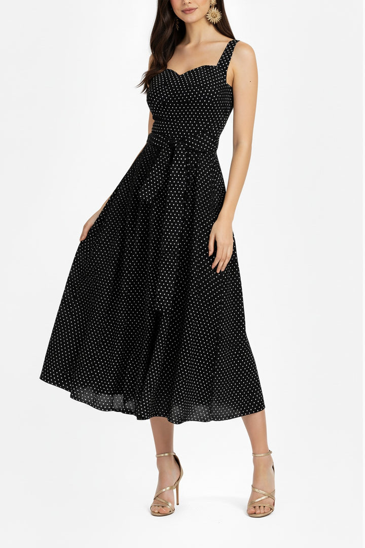 Vestido de lunares con lazo